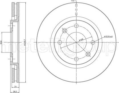 Metelli 23-0455 - Jarrulevy inparts.fi