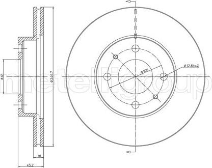 Metelli 23-0456 - Jarrulevy inparts.fi