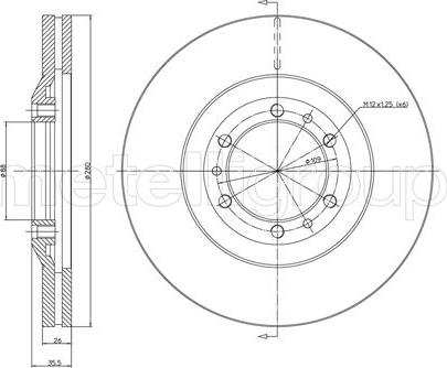 Metelli 23-0452 - Jarrulevy inparts.fi