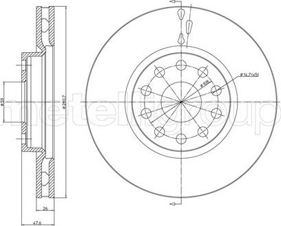 Metelli 23-0409C - Jarrulevy inparts.fi