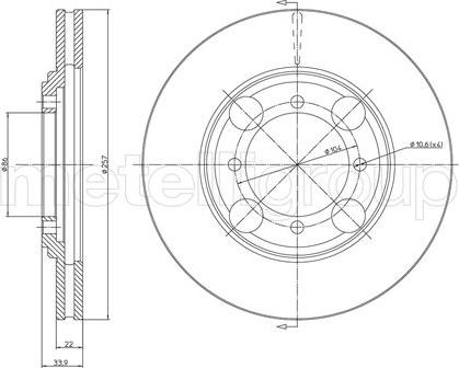 Metelli 23-0405 - Jarrulevy inparts.fi