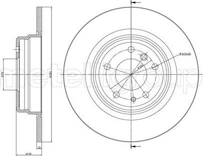 Metelli 23-0400 - Jarrulevy inparts.fi