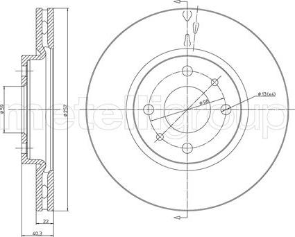 Metelli 23-0407C - Jarrulevy inparts.fi