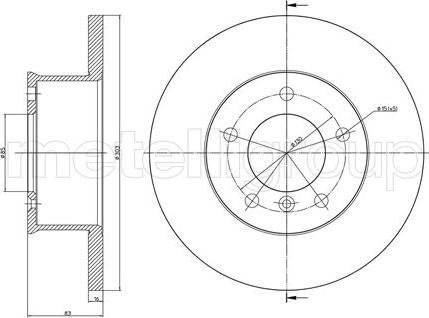 Metelli 23-0419 - Jarrulevy inparts.fi