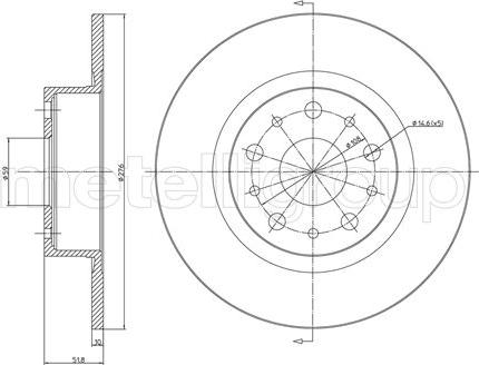 Metelli 23-0410C - Jarrulevy inparts.fi