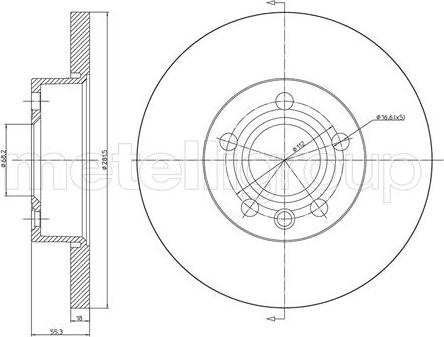 Metelli 23-0484 - Jarrulevy inparts.fi