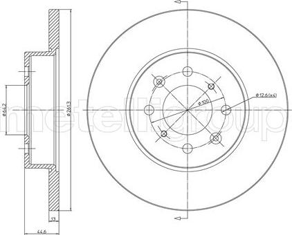 Metelli 23-0430 - Jarrulevy inparts.fi