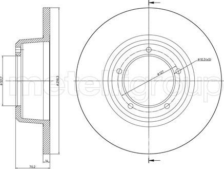 Metelli 23-0422 - Jarrulevy inparts.fi