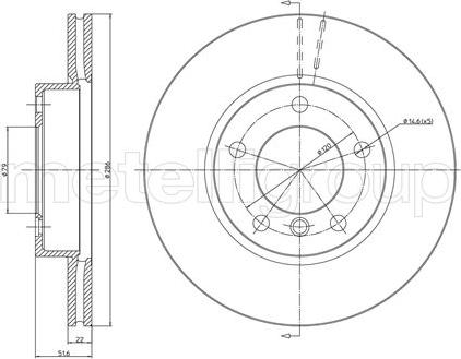 Metelli 23-0474C - Jarrulevy inparts.fi