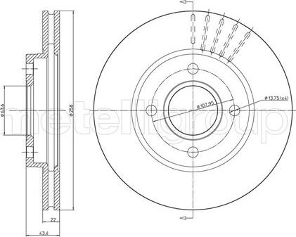 Metelli 23-0476C - Jarrulevy inparts.fi