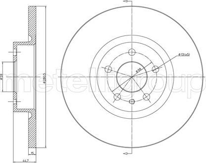 Metelli 23-0472C - Jarrulevy inparts.fi