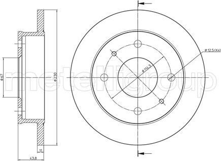 Metelli 23-0594 - Jarrulevy inparts.fi