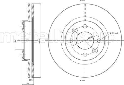 Metelli 23-0549C - Jarrulevy inparts.fi