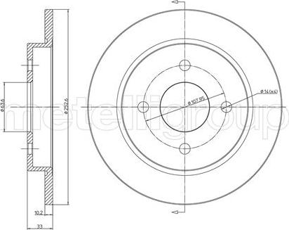 Metelli 23-0542C - Jarrulevy inparts.fi