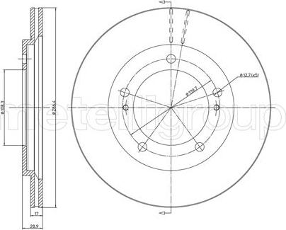 Metelli 23-0589 - Jarrulevy inparts.fi