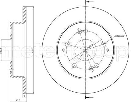 Metelli 23-0580C - Jarrulevy inparts.fi