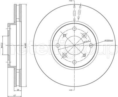 Metelli 23-0582 - Jarrulevy inparts.fi