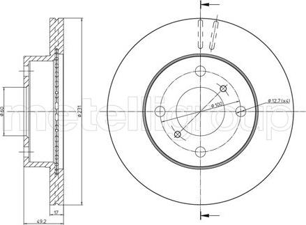 Metelli 23-0587 - Jarrulevy inparts.fi