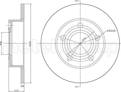 Metelli 23-0531C - Jarrulevy inparts.fi