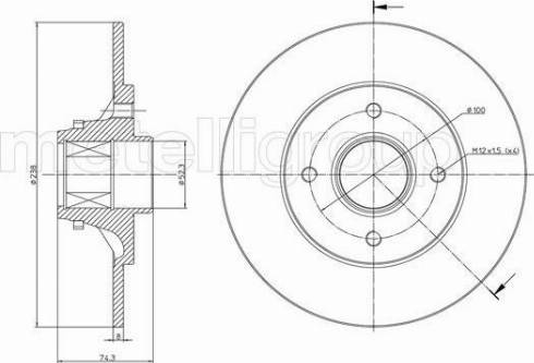 Metelli 23-0537 - Jarrulevy inparts.fi