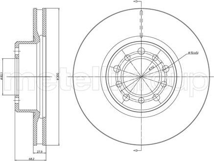 Metelli 23-0520 - Jarrulevy inparts.fi