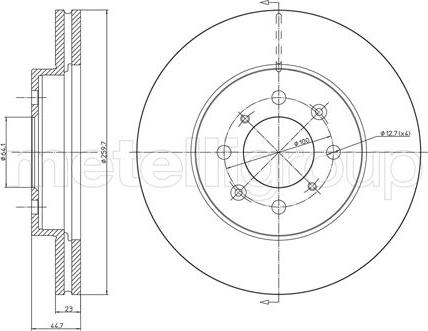 Metelli 23-0575C - Jarrulevy inparts.fi