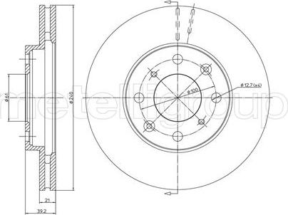 Metelli 23-0573 - Jarrulevy inparts.fi