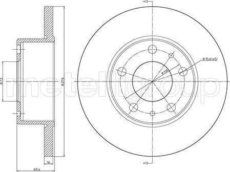 Metelli 23-0572 - Jarrulevy inparts.fi