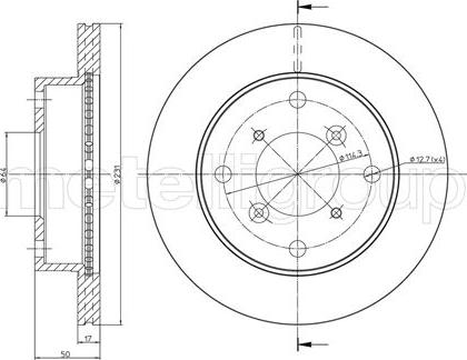 Metelli 23-0691 - Jarrulevy inparts.fi