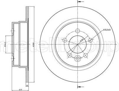 Metelli 23-0644 - Jarrulevy inparts.fi