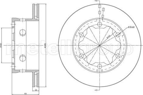 Metelli 23-0645 - Jarrulevy inparts.fi