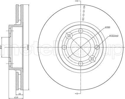 Metelli 23-0641C - Jarrulevy inparts.fi