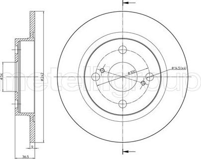 Metelli 23-0648 - Jarrulevy inparts.fi