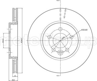 Metelli 23-0643 - Jarrulevy inparts.fi