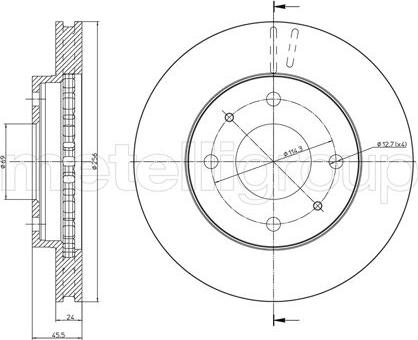 Metelli 23-0653 - Jarrulevy inparts.fi