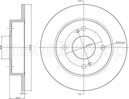 Metelli 23-0660 - Jarrulevy inparts.fi