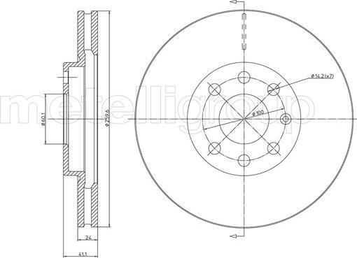 Metelli 23-0604C - Jarrulevy inparts.fi