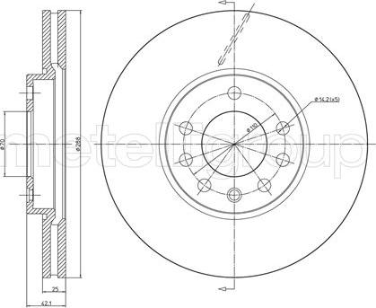 Metelli 23-0605C - Jarrulevy inparts.fi