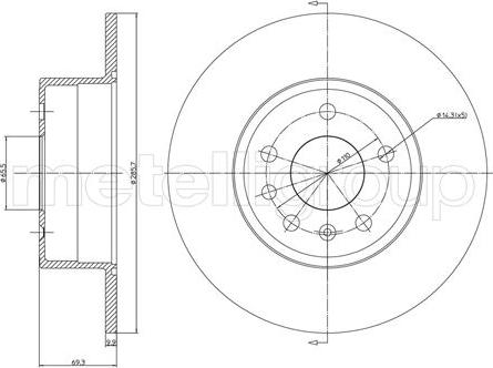 Metelli 23-0607C - Jarrulevy inparts.fi