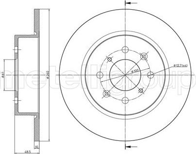 Metelli 23-0612C - Jarrulevy inparts.fi