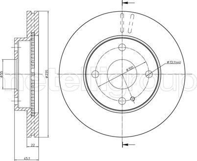 Metelli 23-0617 - Jarrulevy inparts.fi