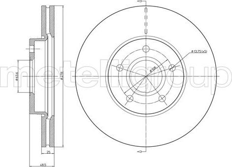 Metelli 23-0685C - Jarrulevy inparts.fi