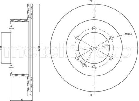 Metelli 23-0679 - Jarrulevy inparts.fi