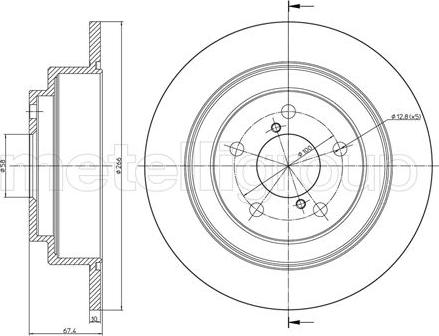 Metelli 23-0671 - Jarrulevy inparts.fi