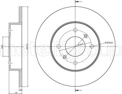 Metelli 23-0672 - Jarrulevy inparts.fi