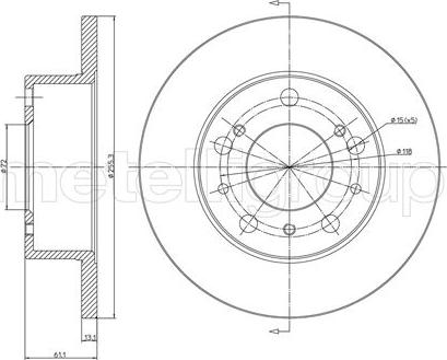 Metelli 23-0093 - Jarrulevy inparts.fi