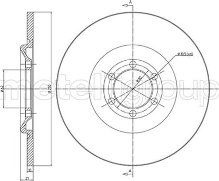 Metelli 23-0009 - Jarrulevy inparts.fi