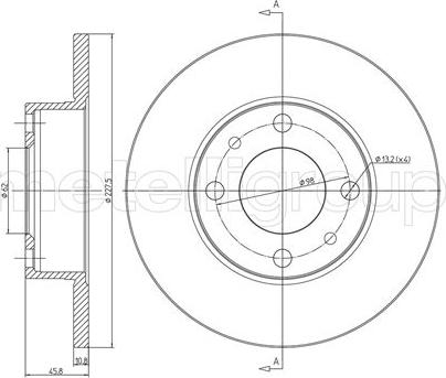 Metelli 23-0014 - Jarrulevy inparts.fi