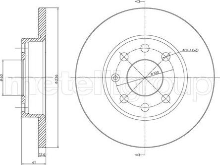 Metelli 23-0080 - Jarrulevy inparts.fi