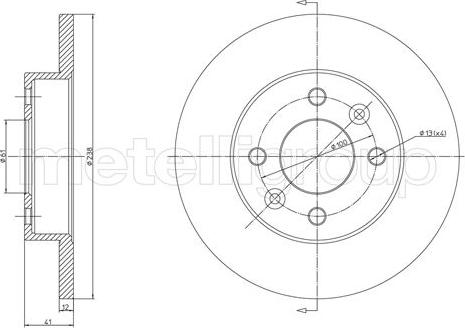 Metelli 23-0082 - Jarrulevy inparts.fi